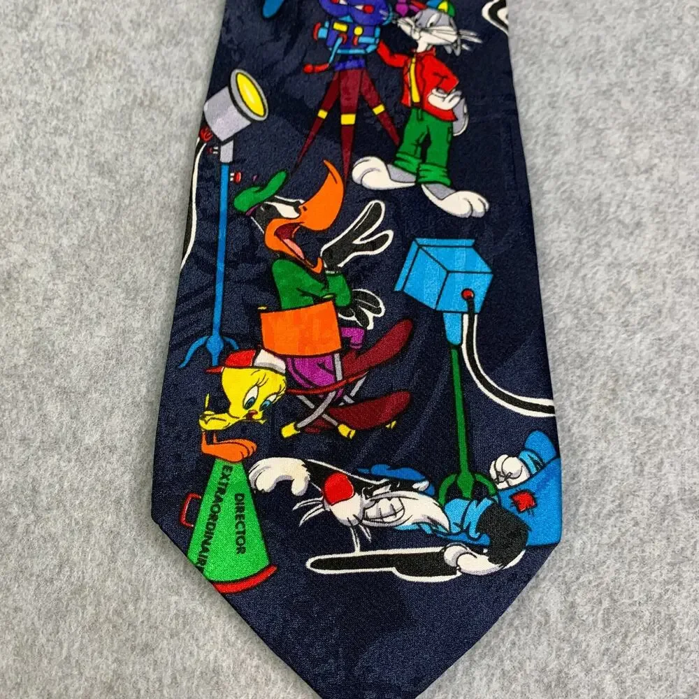 Vintage Looney Tunes Mania Tie Character All Over Print Mens